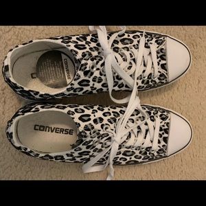 Women’s converse leopard shoes